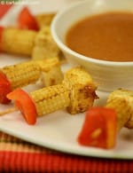 Satay Sticks (  Paneer) recipe, Paneer Recipes