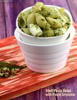 Shell Pasta Salad with Pesto Dressing recipe, Pizzas & Pasta Recipes