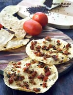 Spicy Masala Papad, Deep-fried Masala Papad recipe, Indian Quick Recipes
