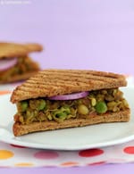 Spicy Sprouts Sandwich recipe, One Dish Meals