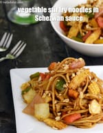 Spicy Stir Fry Noodles in Schezuan Sauce recipe