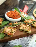 Spinach and Bean Pizza recipe