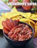 strawberry salsa recipe | Indian style strawberry salsa | strawberry salsa at home |
