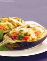 Stuffed Bulgur and Brinjal Bake recipe, Baked Dishes Recipes