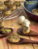 Stuffed Veg Mushrooms with Paneer recipe