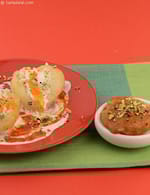 Stuffed Pears with Toffee Sauce recipe, Quick Dessert Recipes