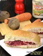 Carrot and Beetroot Hot Dog Rolls recipe, Step by Step recipes for Kids