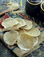 til and jowar puri recipe, healthy sesame white millet cracker
