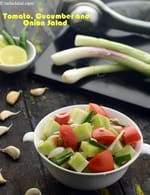 tomato cucumber and onion salad recipe | healthy kachumber salad |