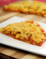 Baby Corn and Sweet Corn Pizza in A Pan recipe