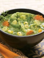 Vegetables In Spinach Gravy ( Popular Restaurant Gravies ) recipe, Indian Restaurant Gravies, Indian Gravies