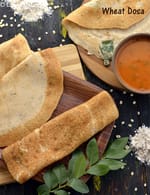 wheat dosa recipe | godhuma dosa recipe | instant wheat flour dosa |