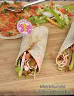 Whole Wheat Salad Garlic Tomato Chutney Wrap recipe