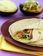 Whole Wheat Salad Hummus Wrap recipe, Low Cholesterol Foods