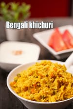 Bengali khichuri recipe | Bengali moong dal khichdi  | healthy, pregnancy vegetable khichdi |