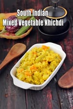 South Indian Mixed Vegetable Khichdi, Low Salt Recipe