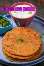 rice and soya paratha recipe |  protein rich soya paratha | leftover rice and soy paratha |