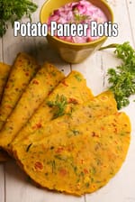 potato paneer roti recipe | aloo paneer paratha | paneer aloo roti |