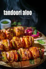 tandoori aloo recipe | restaurant style tandoori aloo | tandoori aloo tikka |