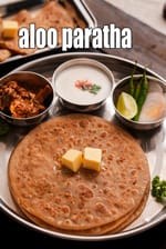 aloo paratha recipe | how to make aloo paratha | stuffed aloo paratha | whole wheat aloo parathas |