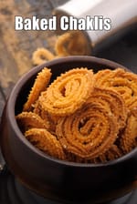 baked chakli recipe | low fat chakli |baked rice flour chakli |