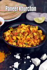 Paneer Khurchan recipe, Punjabi paneer khurchan, quick