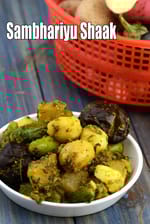 sambhariyu shaak recipe | Gujarati stuffed mixed vegetables | sambhariya shaak |