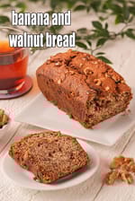 banana and walnut bread recipe | Eggless Banana bread with walnuts | best Indian |