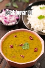 palak toovar dal recipe | dal palak | healthy palak tuvar dal | pressure cooked dal palak |