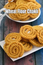 wheat flour chakli recipe | aata chakli | aate ki chakli | atta chakli jar snack recipe |