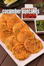 cucumber pancakes recipe | Indian savoury cucumber pancakes |