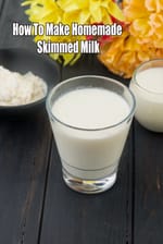 how to make skimmed milk recipe | how to make skim milk from whole milk | homemade skimmed milk |