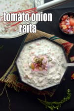 tomato onion raita | onion tomato raita | pyaz tamatar ka raita |