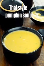 Thai style pumpkin soup recipe | Thai pumpkin veg soup with coconut milk |