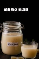white stock for soups recipe | how to make white stock Indian style |