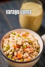 varagu upma recipe | healthy kodri upma | foxtail millet vegetable snack for diabetics, heart  |