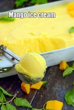 mango ice cream recipe | homemade Indian mango ice cream | easy 5 ingredient mango ice cream |