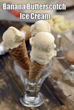 Banana Butterscotch Ice Cream recipe | Indian style Sweet Banana Butterscotch Ice Cream |