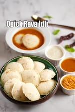 quick rava idli recipe | instant idli using sooji | easy no fermentation semolina idli |