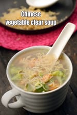 Chinese vegetable clear soup recipe | veg clear soup | easy healthy