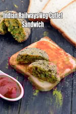 Indian Railways Veg Cutlet Sandwich recipe | Train Cutlet | Railway Style Vegetable Cutlets |