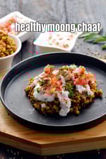 healthy moong chaat recipe | moong sprouts chaat | sprouted moong chaat |