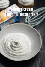 Whipped Cream Using Fresh Cream ( Cakes and Pastries) recipe
