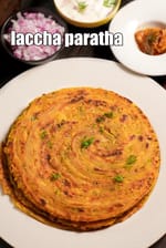 paneer laccha paratha recipe | laccha paneer paratha | paneer stuffed laccha paratha |