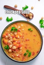 chickpea soup recipe | healthy chickpea soup | Indian kabuli chana soup |