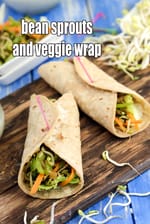 bean sprouts and veggie wrap recipe | veg wrap with bean sprouts | Indian