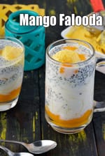 mango falooda recipe | mango faluda ice cream | mango falooda with homemade seviya