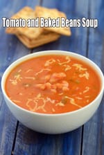 tomato and baked beans soup recipe | Indian baked bean tomato soup |