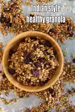 healthy granola recipe | Indian crunchy homemade granola | no sugar granola recipe |