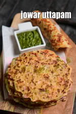 jowar uttapam recipe | instant jowar uttapam | healthy jowar flour pancake with vegetables | jowar chilla |